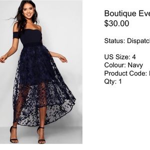 Boohoo midi skater evening dress